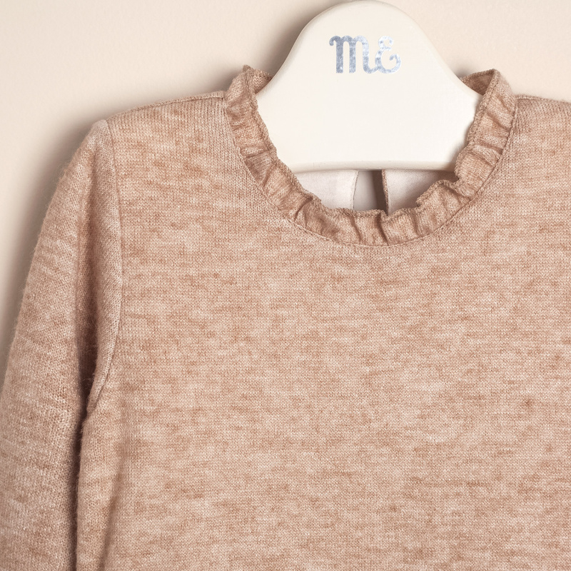 vestido de punto abrigado euge beige