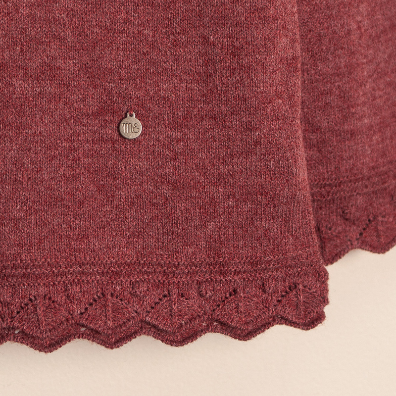 saco con doble volado bye granate