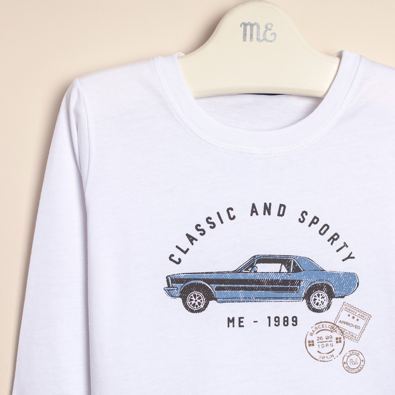 remera estamp clasic and sporty bl