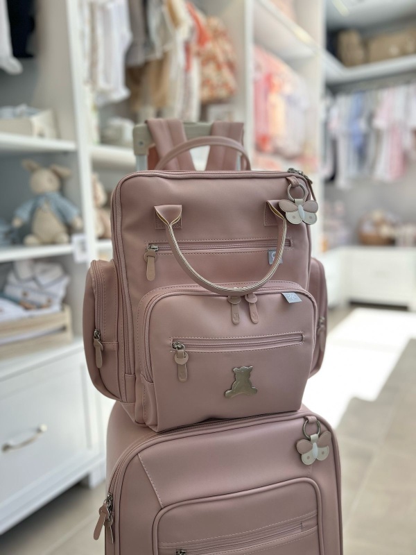 mochila urban borboleta rosa