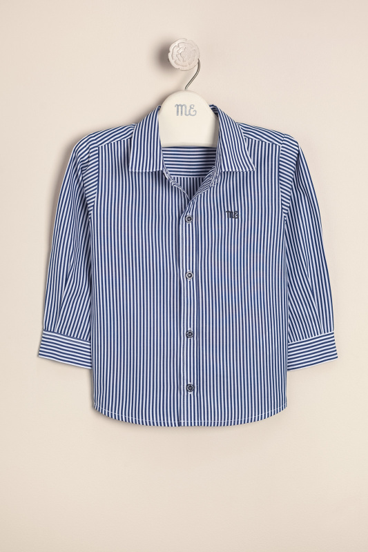 camisa rayada british bco c/azul