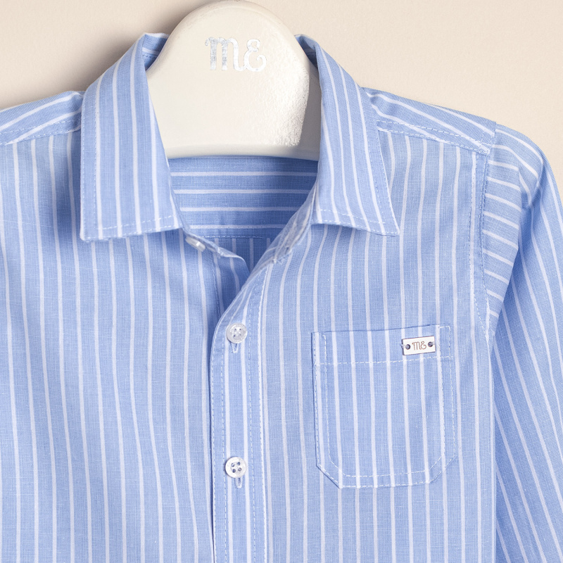 camisa rayada moma bco c/celeste