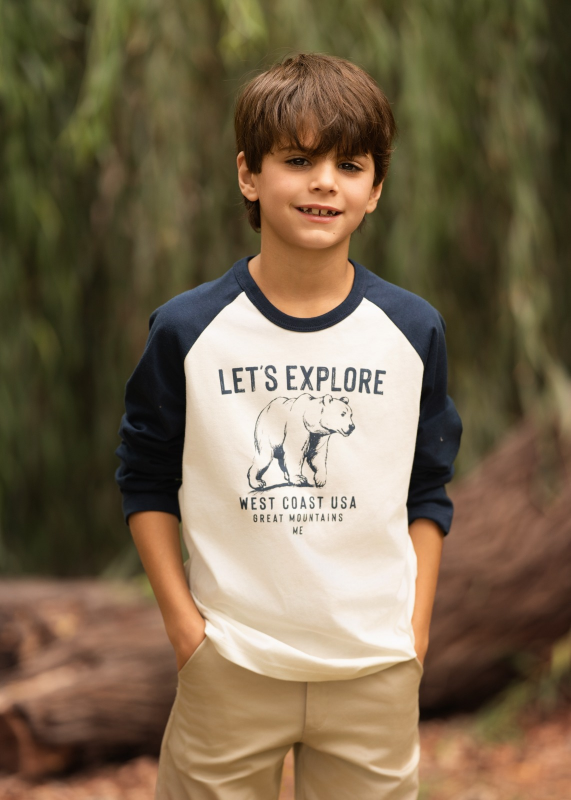 remera algodon estamp explorer crudo