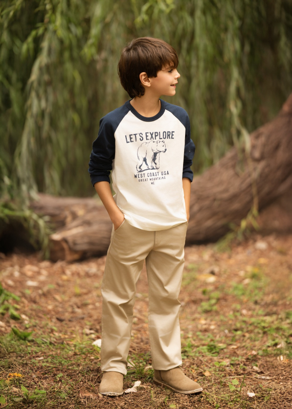 remera algodon estamp explorer crudo