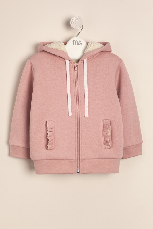 campera frisa indi rosa romantica