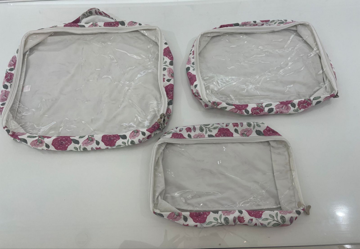 organizador de valija rosa