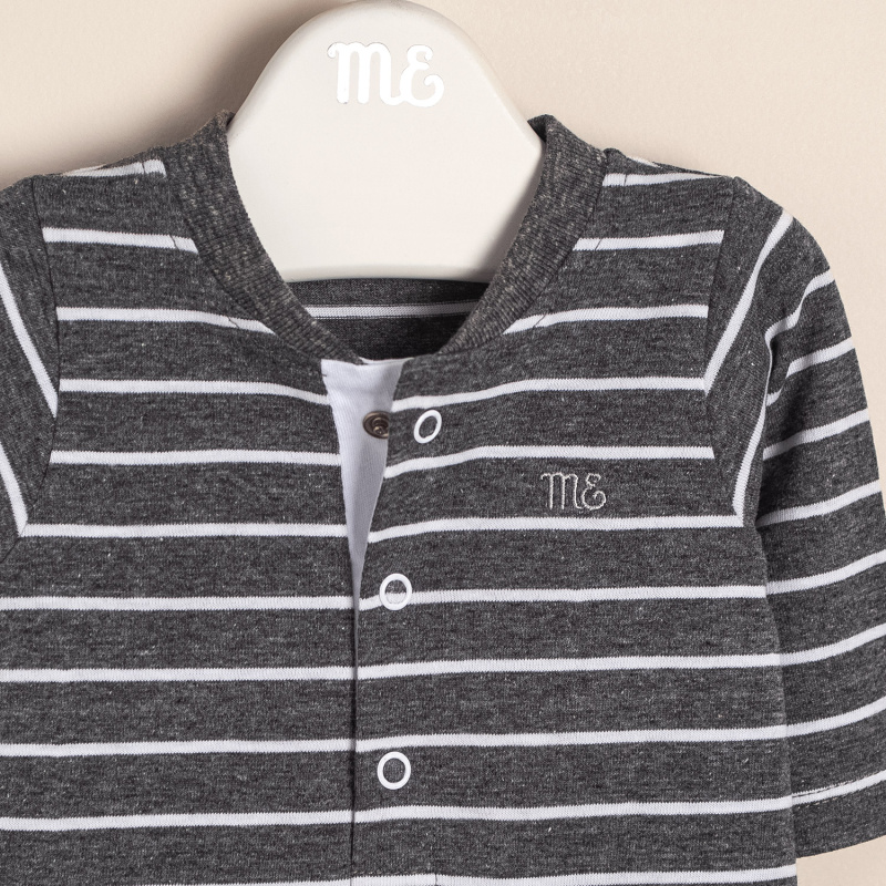 enterito rayado louis gris/bco