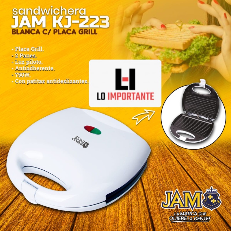 SANDWICHERA BLANCA C/ PLACA GRILL