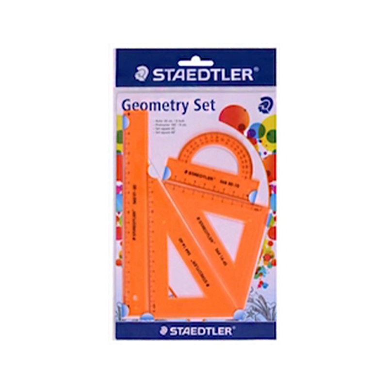 SET REGLAS GEOMÉTRICAS STAEDTLER NARANJA NEON