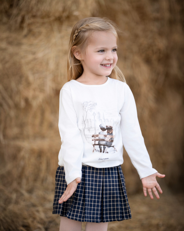 pollera tableado a cuadros wild