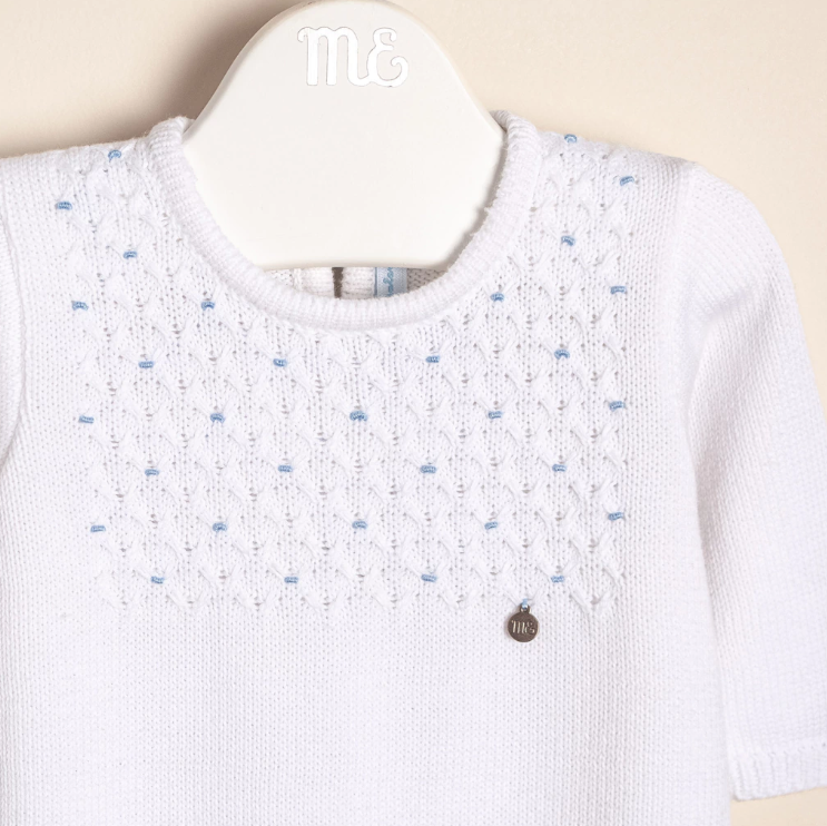 enterito de algodon bord bco/cel