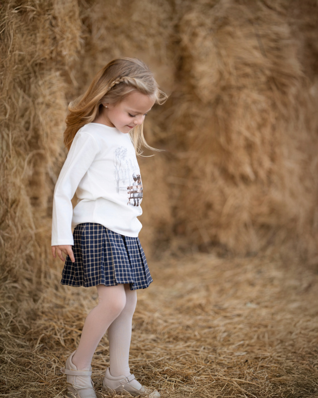 pollera tableado a cuadros wild