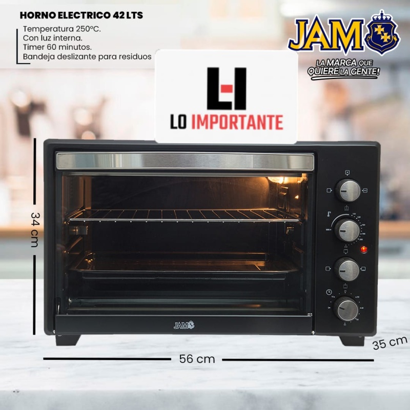 HORNO ELECTRICO 42 LTS JAM