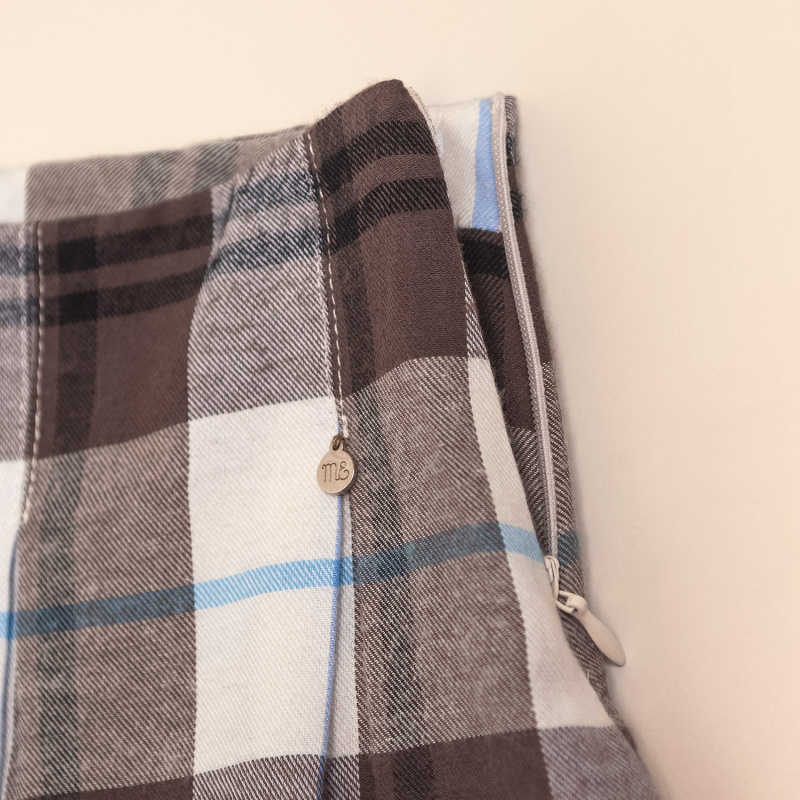 pollera escocesa tableada bond street