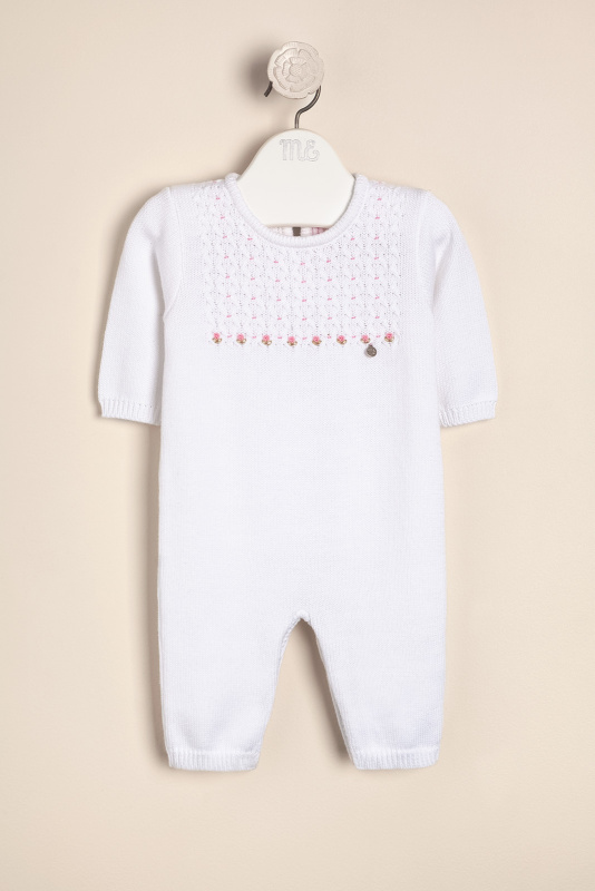 enterito de algodon bord bco/rosa