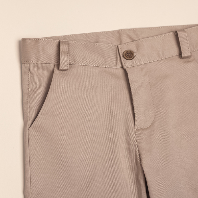 pantalon de gabardina vison