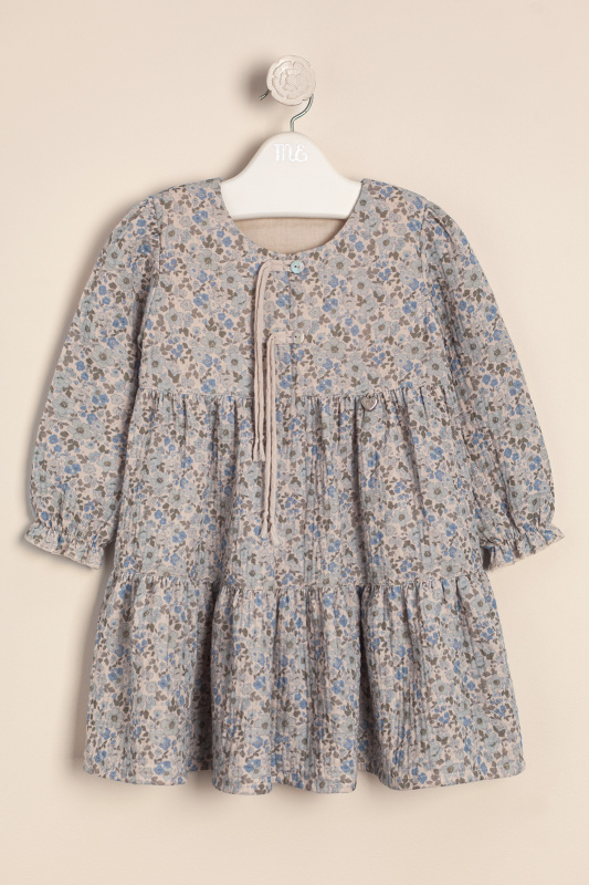 vestido gasa doble estamp carmela