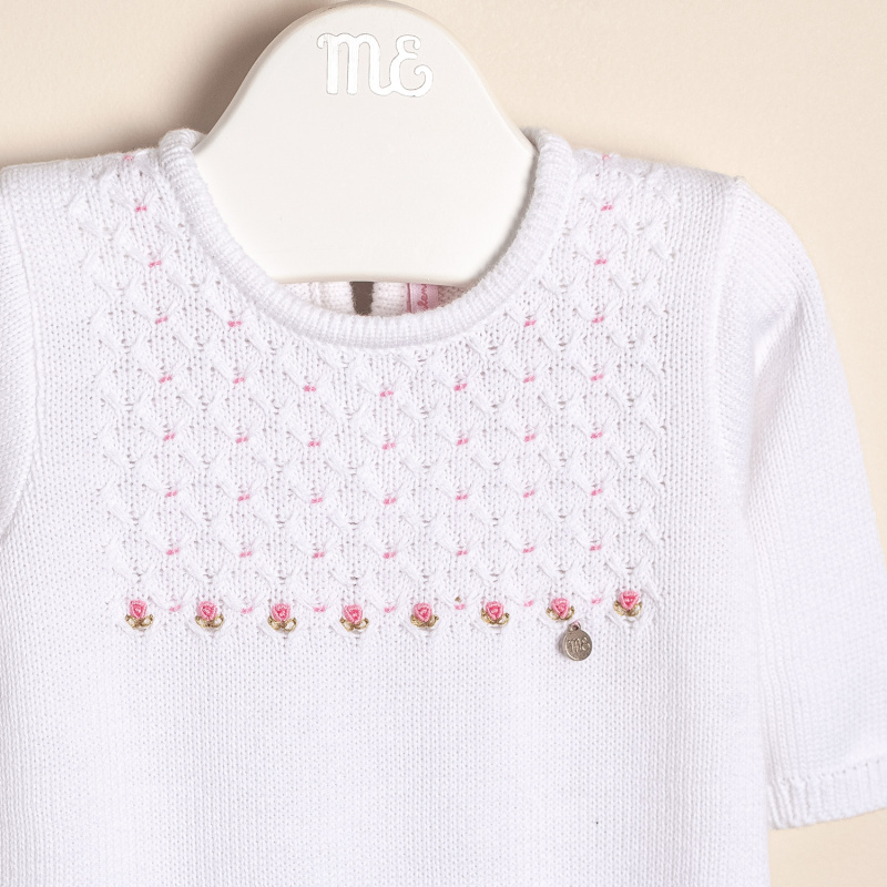 enterito de algodon bord bco/rosa