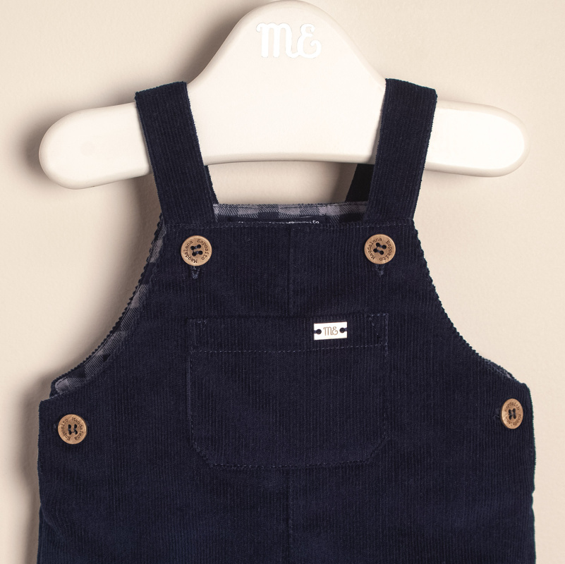 jardinero clasico corderoy lucas azul