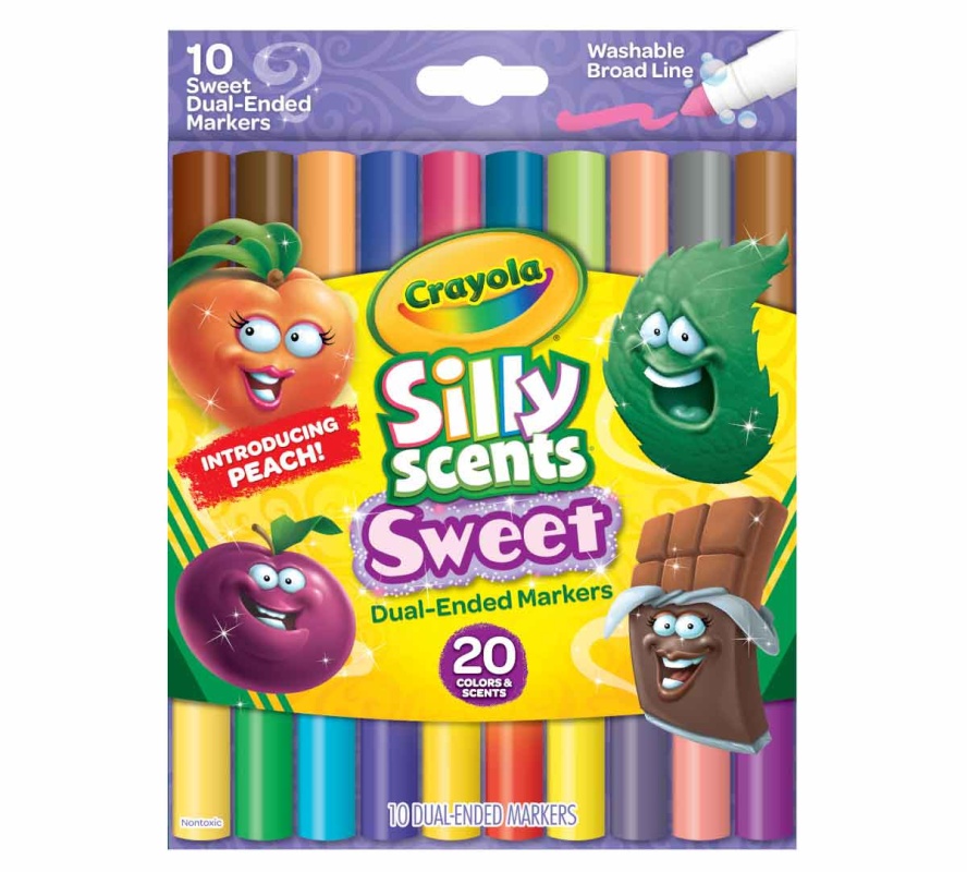 Marcadores Doble Punta  Lavables 20 Colores Silly Scents Crayola