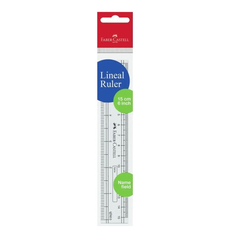 REGLA PLASTICA FABER 15CM
