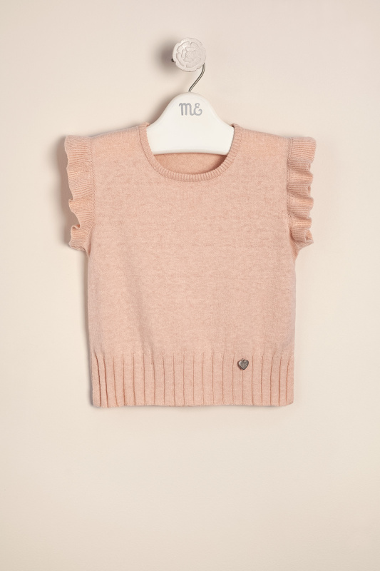 chaleco doble volado viole rosa