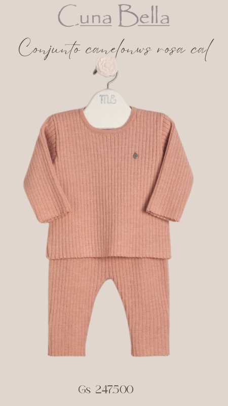 Set de nacimiento canelones rosa cal