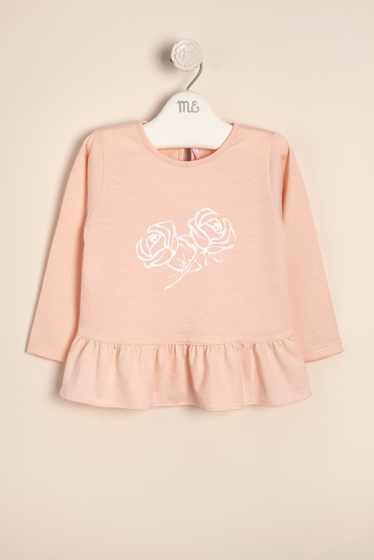 remera estamp dos rosas rosado