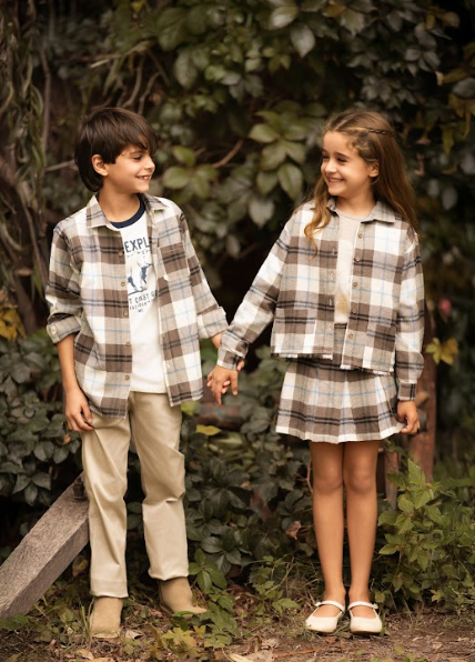 pollera escocesa tableada bond street