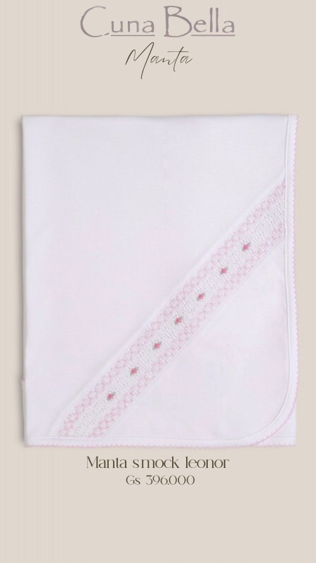 Set de nacimiento tejido bco/rosa