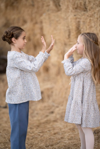 vestido gasa doble estamp carmela