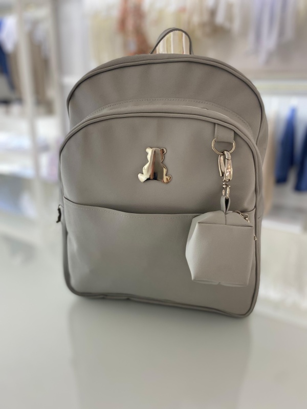 mochila araceli gris