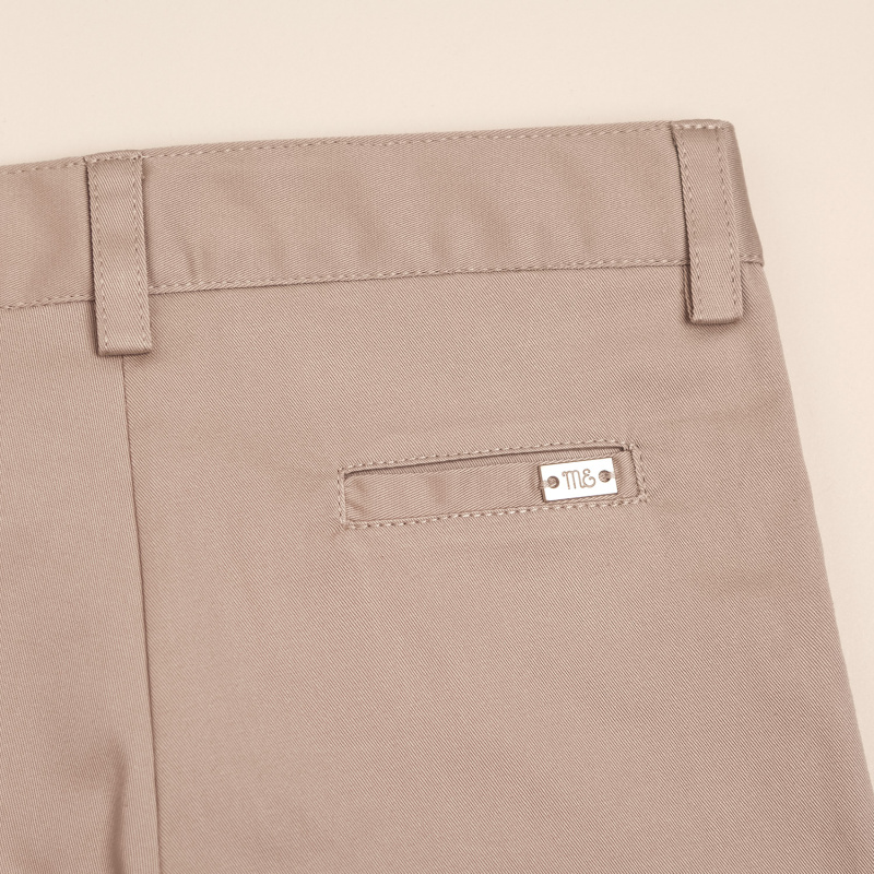 pantalon de gabardina vison