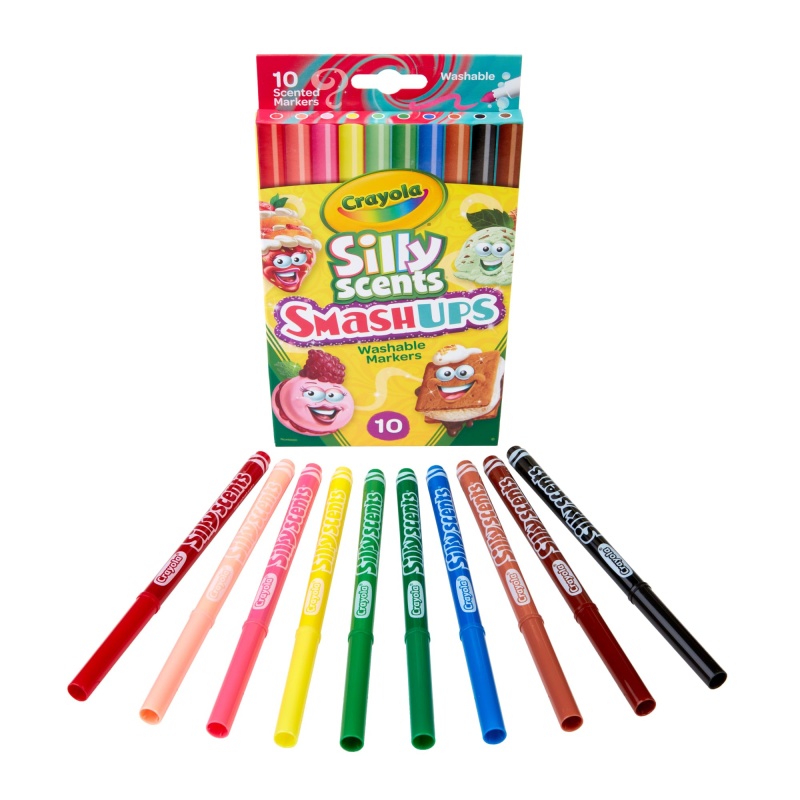 Marcadores Silly Scents SmashUps 10 Colores Lavables Crayola