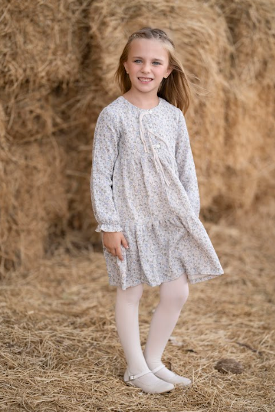 vestido gasa doble estamp carmela