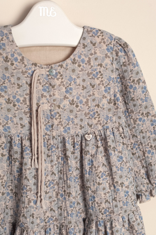 vestido gasa doble estamp carmela