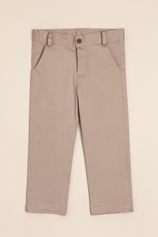 pantalon de gabardina vison