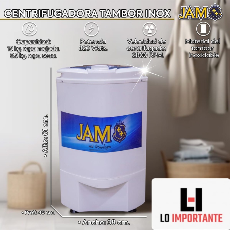 CENTRIGUGADORA TAMBOR INOX