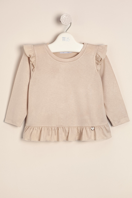 remera con volado ivy beige