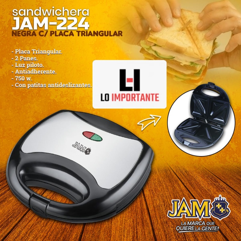 SANDWICHERA NEGRA C/ PLACA TRIANGULAR