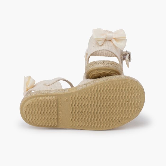 alpargatas ceremonia lazo trasero grosgrain blanco