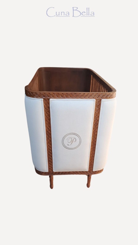 Cuna tallada y bord 1,26x70