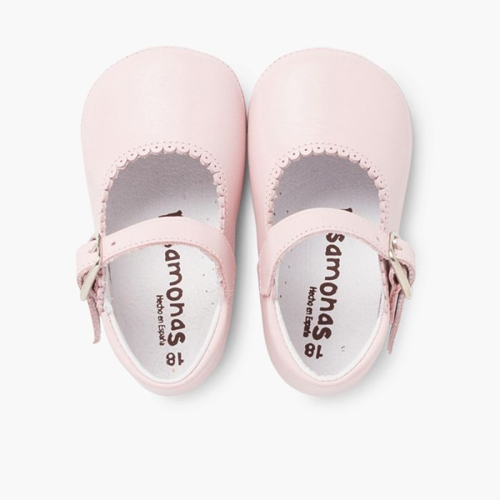 badanitas mercedita bebe piel hebilla rosa