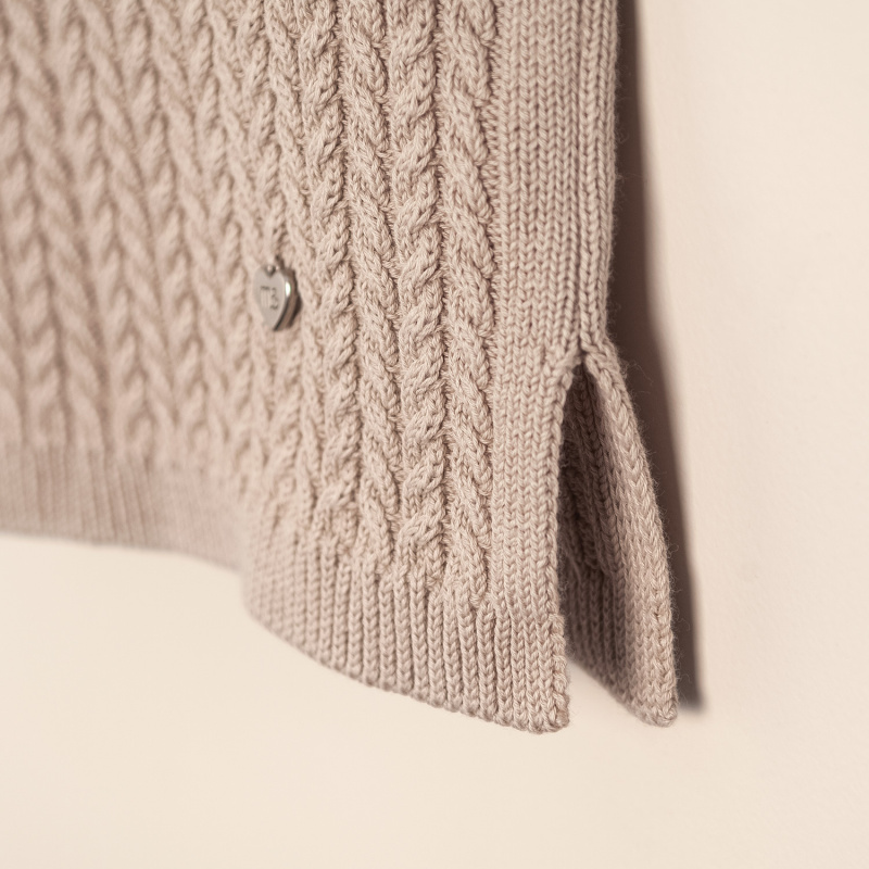 chaleco menguado zara vison