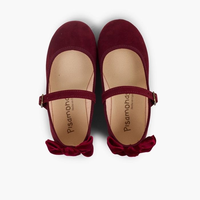 mercedita hebilla lazo terciopelo burdeos