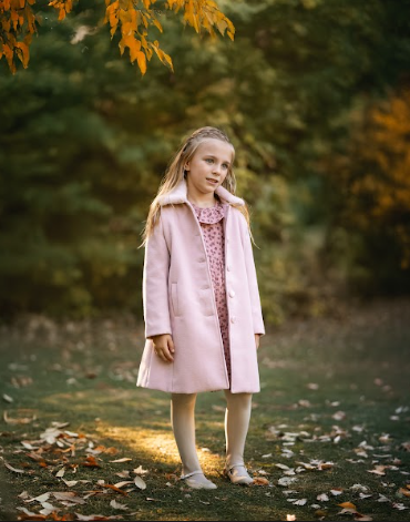 tapado de paño con cuello taylor rosa