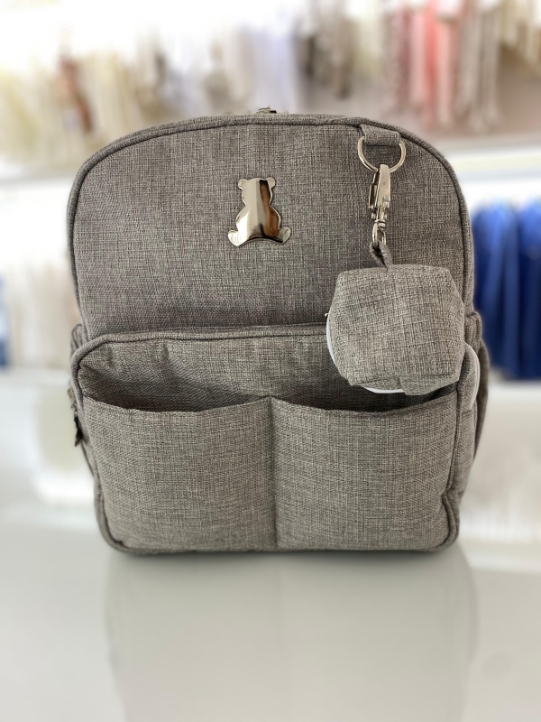 mochila lux ch tela gris