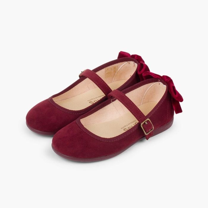mercedita hebilla lazo terciopelo burdeos