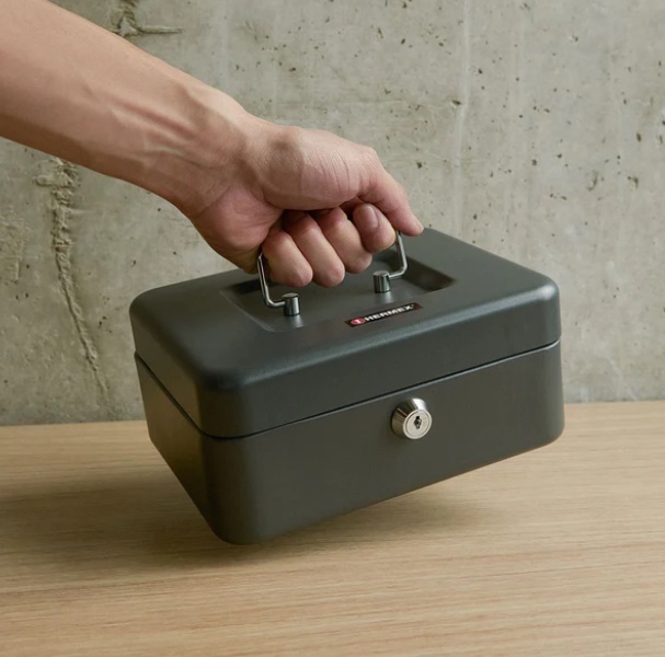 CAJA DINERO METALICA CON LLAVE