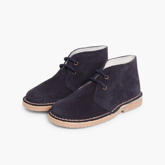 pisacacas niños botas safari cordones azul marino